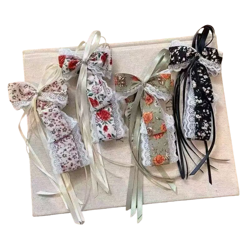 KT Cat, cinnamon dog, lace bow, sports yoga, sweat-absorbing hair band, silk scarf ribbon Item Picture