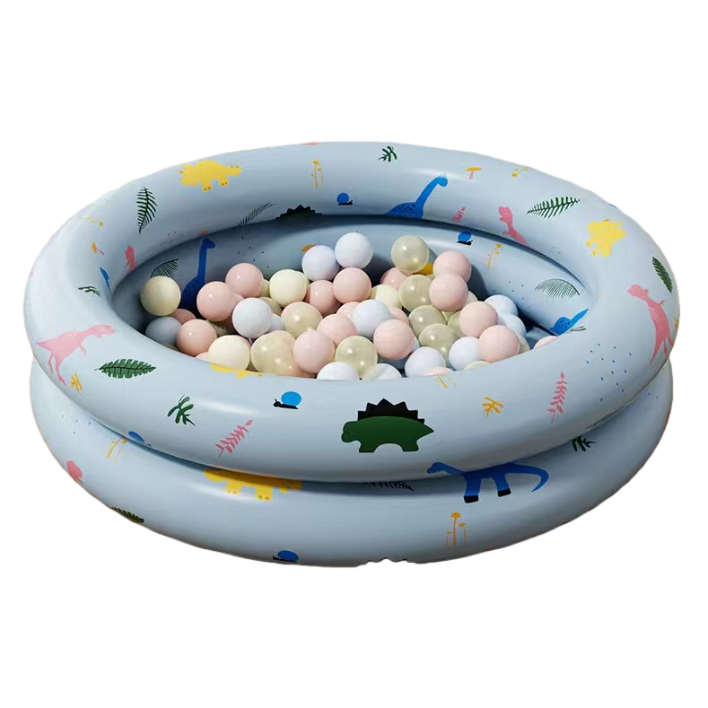 Dinosaur-patterned inflatable ball pool, indoor climbing game house, baby enclosure, kindergarten plastic slide Item Picture