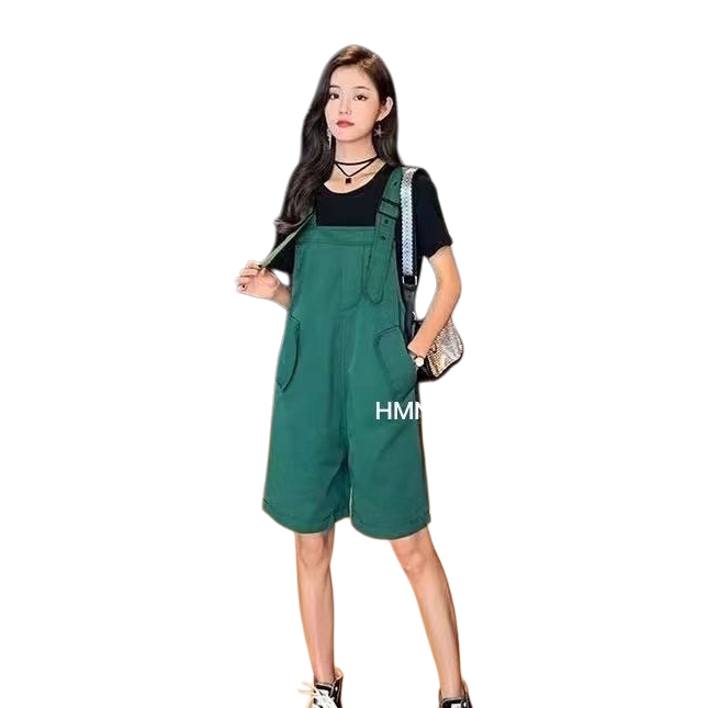 Mujer primavera verano casual verde strap jumpsuit cómodo commuter versátil Item Picture