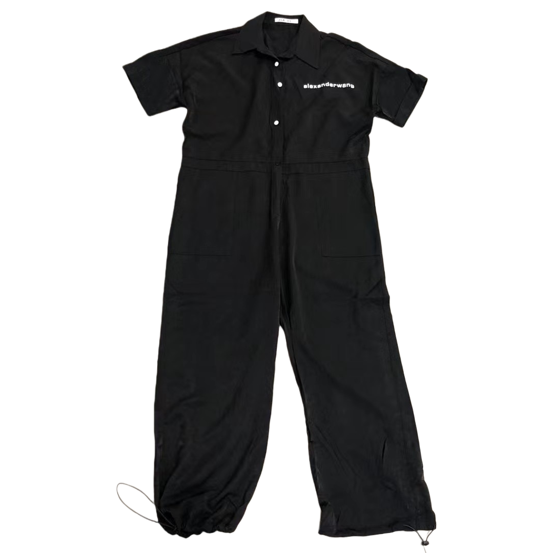 Negro jumpsuit mujer verano cintura alta slim workwear viento pantalones piernas largas jumpsuit Item Picture