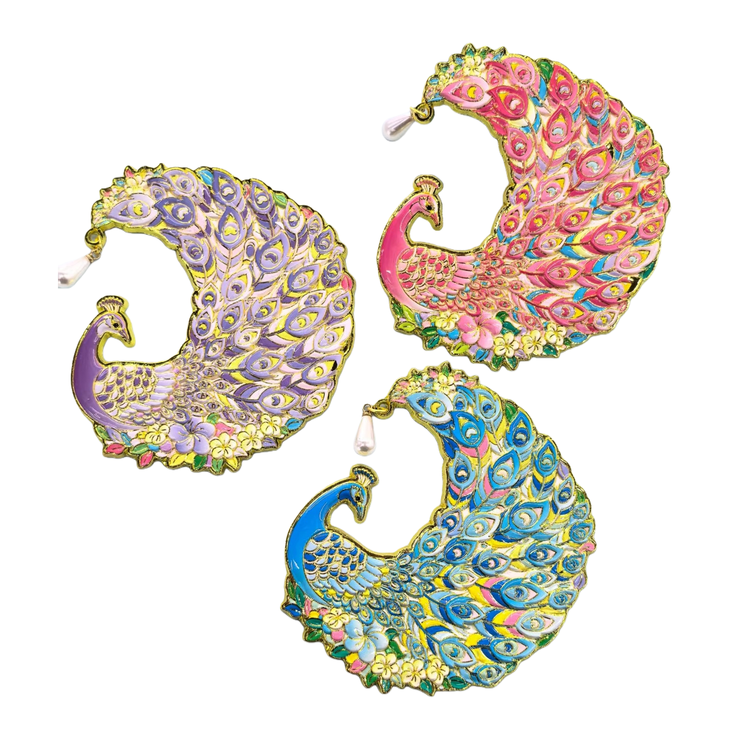 Colorful peacock fridge magnets, city commemorative fridge magnets Item Picture