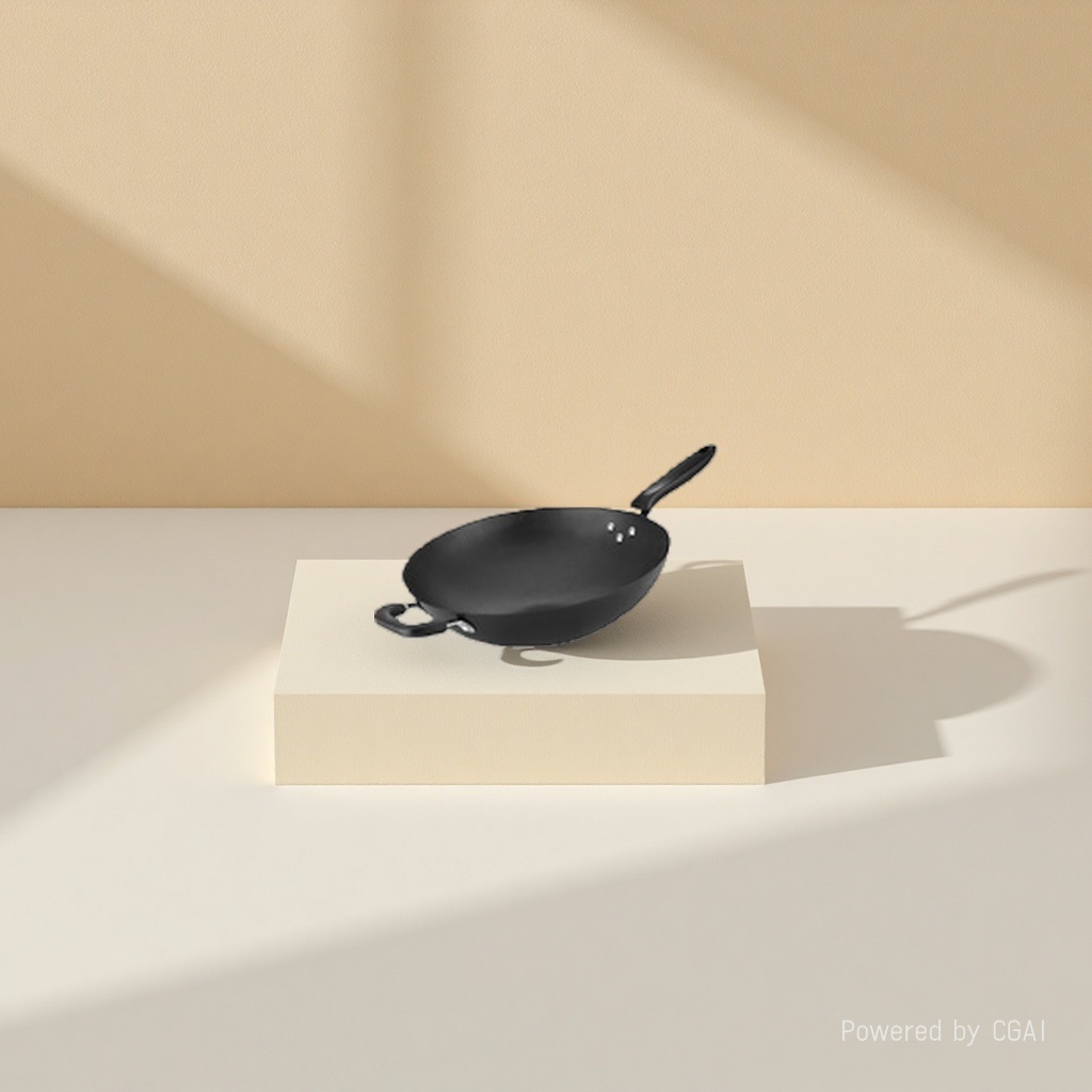 Black cast iron wok, iron wok, household, uncoated, healthy stir-frying Application Scenario