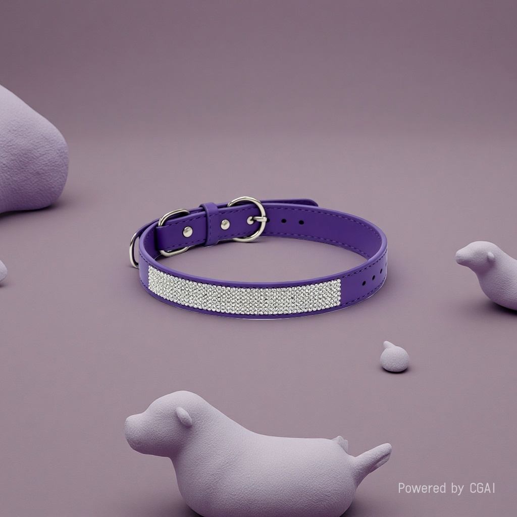 Sparkling water diamond pet collar, dog-specific pet accessory necklace, adjustable and comfortable to wear. Pet collar, pet accessory, pet collar accessory details Picture