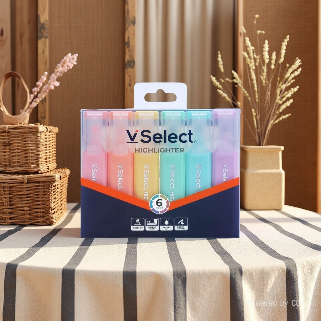 Highlighter macaron 6-color for export, minimum order quantity: one box details Picture