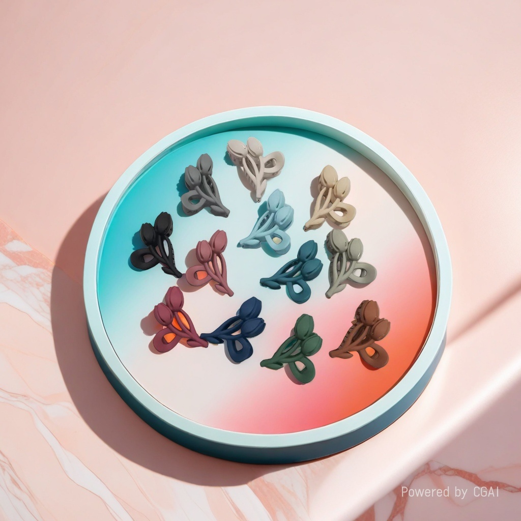 Floral-shaped grab clips, shark clips, banana clips, hair clips, fashionable and versatile ladies' headwear Application Scenario