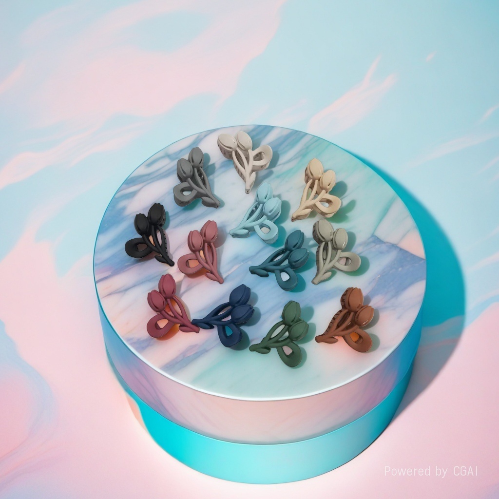 Floral-shaped grab clips, shark clips, banana clips, hair clips, fashionable and versatile ladies' headwear Specification image