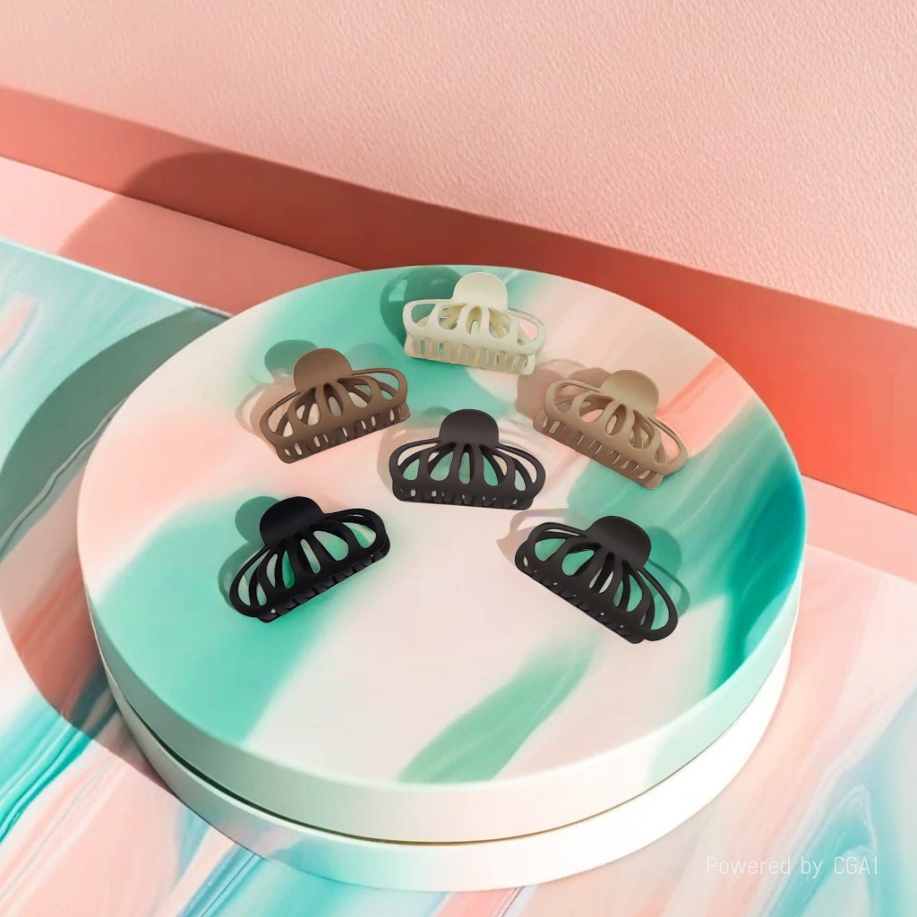 The three-piece set of shark clip, banana clip, grab clip, hairpin and hairpin is simple and fashionable Specification image