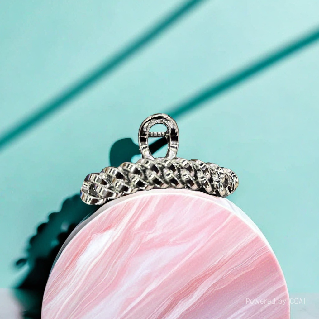 Metallic texture shark clip, banana clip, grab clip, hairpin, female hairpin Specification image