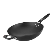 Black cast iron wok, iron wok, household, uncoated, healthy stir-frying Item Picture