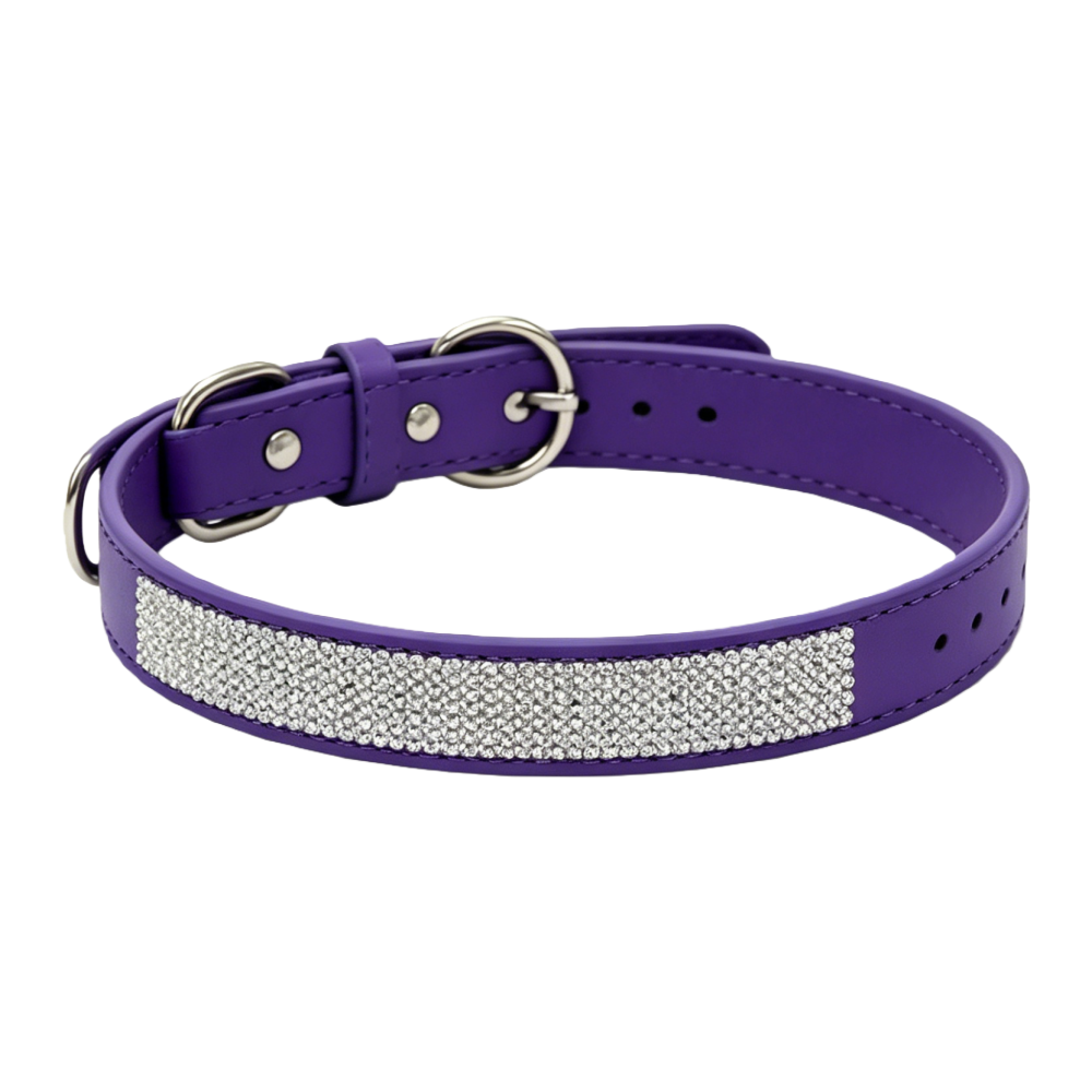 Sparkling water diamond pet collar, dog-specific pet accessory necklace, adjustable and comfortable to wear. Pet collar, pet accessory, pet collar accessory Application Scenario