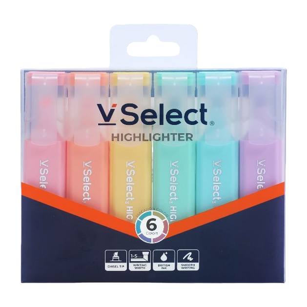 Highlighter macaron 6-color for export, minimum order quantity: one box Item Picture