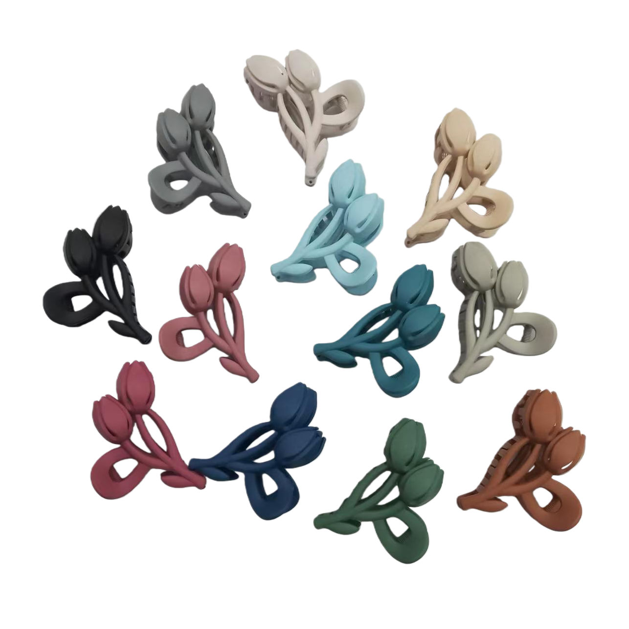 Floral-shaped grab clips, shark clips, banana clips, hair clips, fashionable and versatile ladies' headwear Item Picture