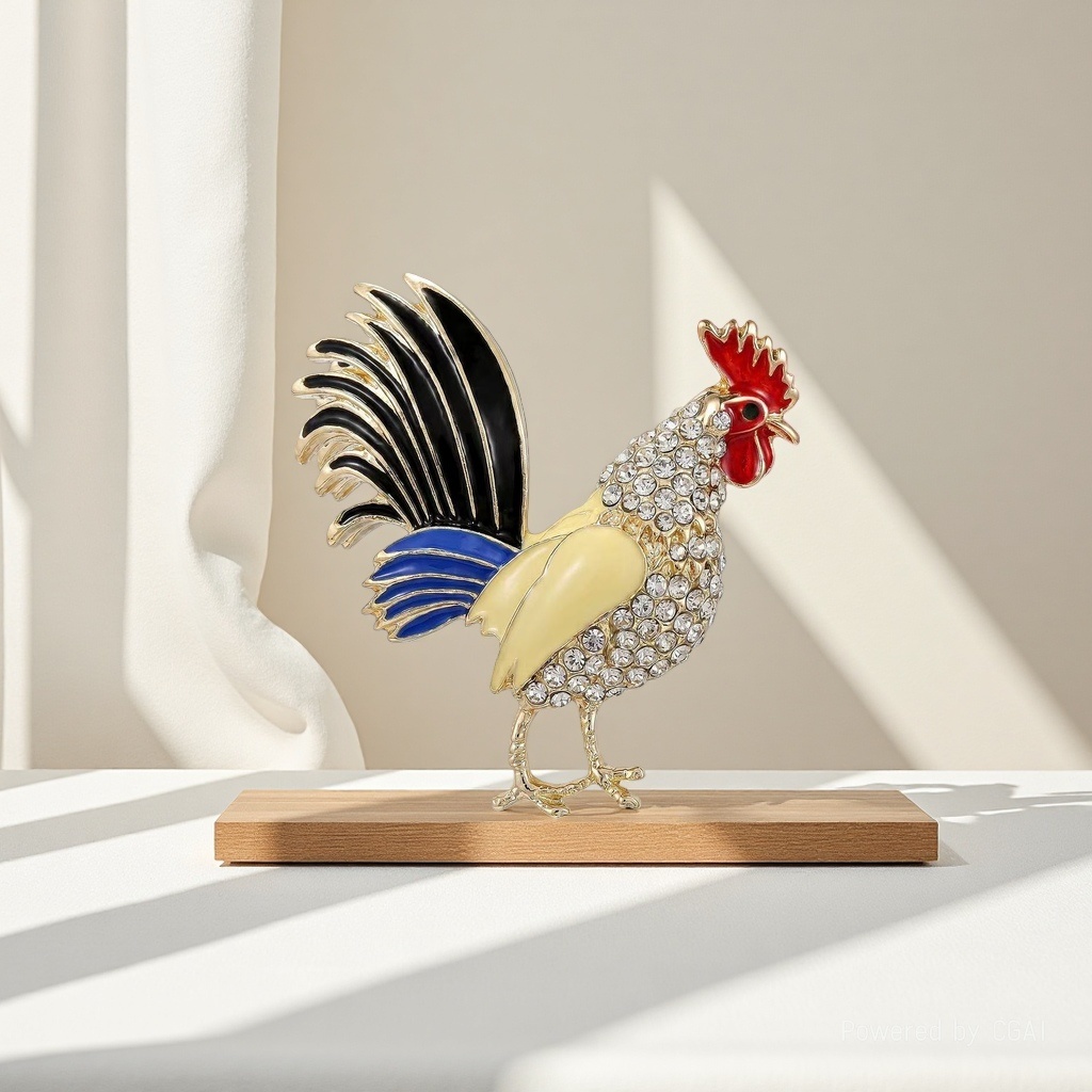 Fashionable and simple alloy oil-dripping rooster brooch, cardigan, sweater, coat and corsage undefined