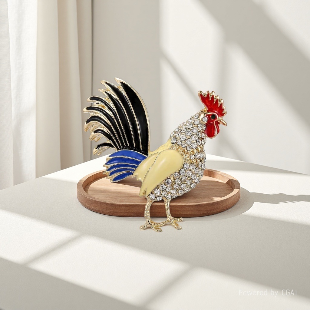 Fashionable and simple alloy oil-dripping rooster brooch, cardigan, sweater, coat and corsage undefined
