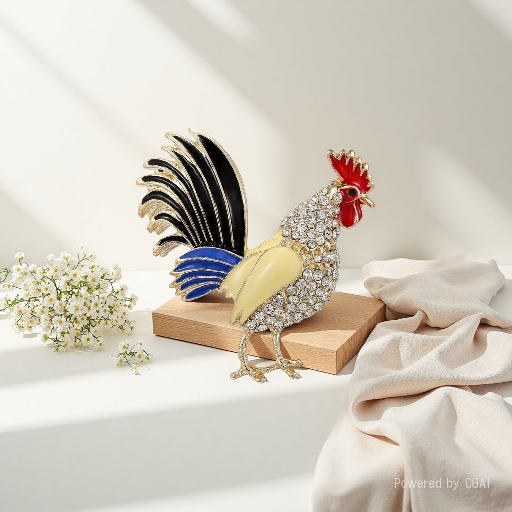 Fashionable and simple alloy oil-dripping rooster brooch, cardigan, sweater, coat and corsage undefined