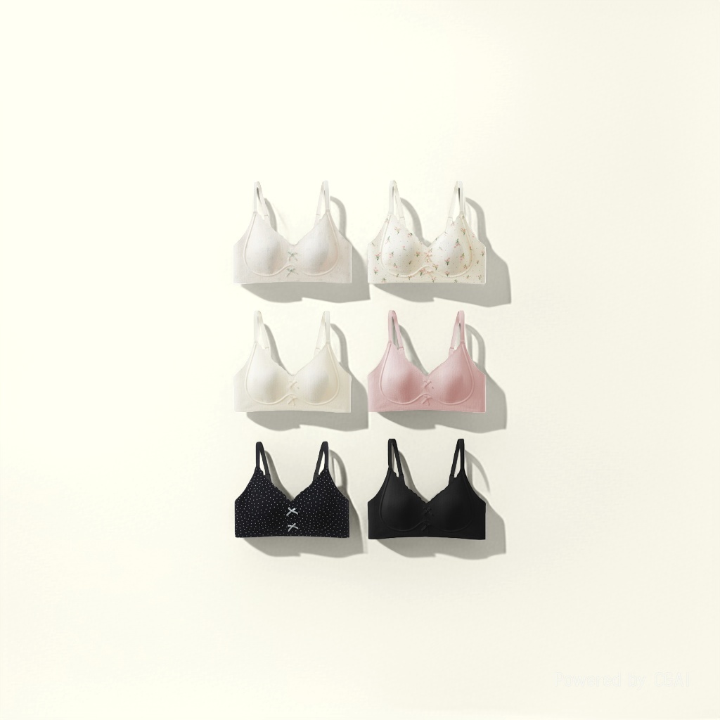 Floral verde matcha sujetador floral rosa leche blanco rosa wave dot negro halter chaleco beauty back fishbone bustier pic 4