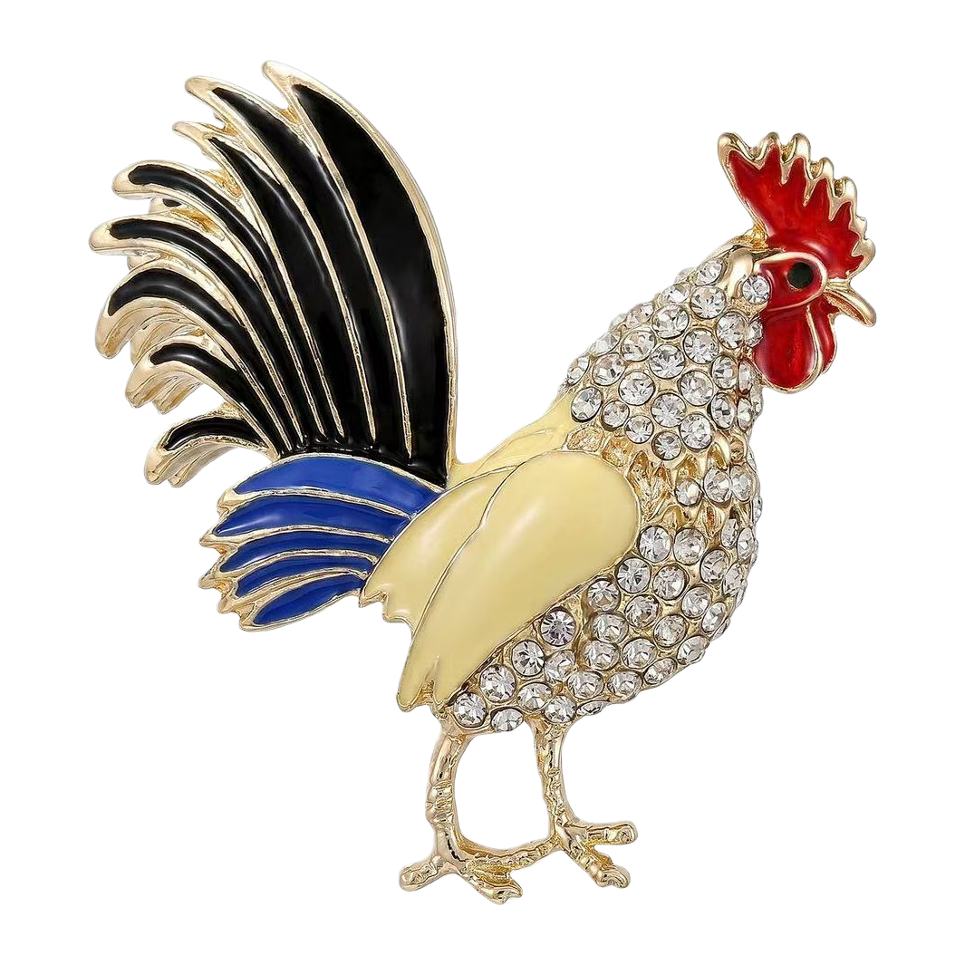 Fashionable and simple alloy oil-dripping rooster brooch, cardigan, sweater, coat and corsage undefined