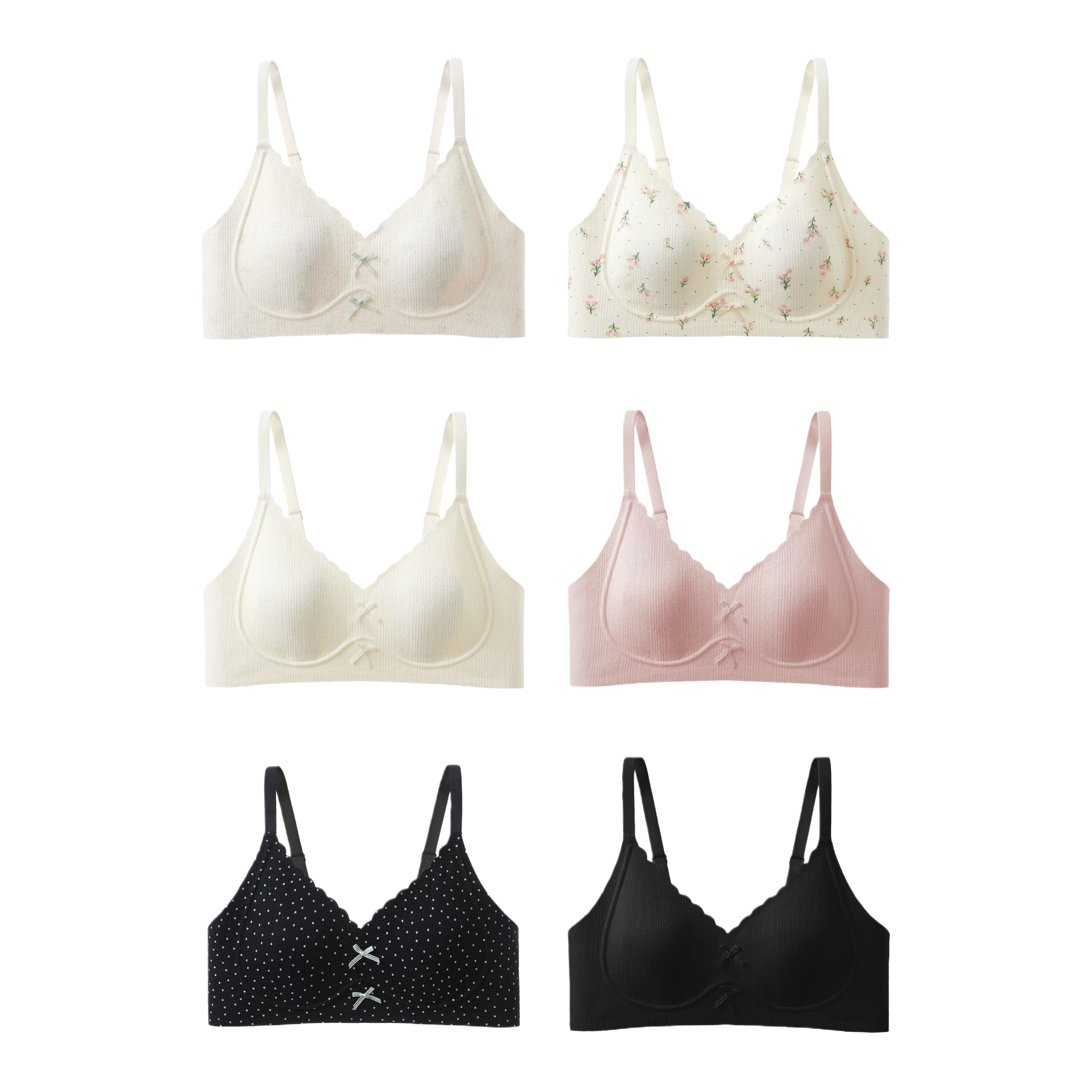 Floral verde matcha sujetador floral rosa leche blanco rosa wave dot negro halter chaleco beauty back fishbone bustier pic 6