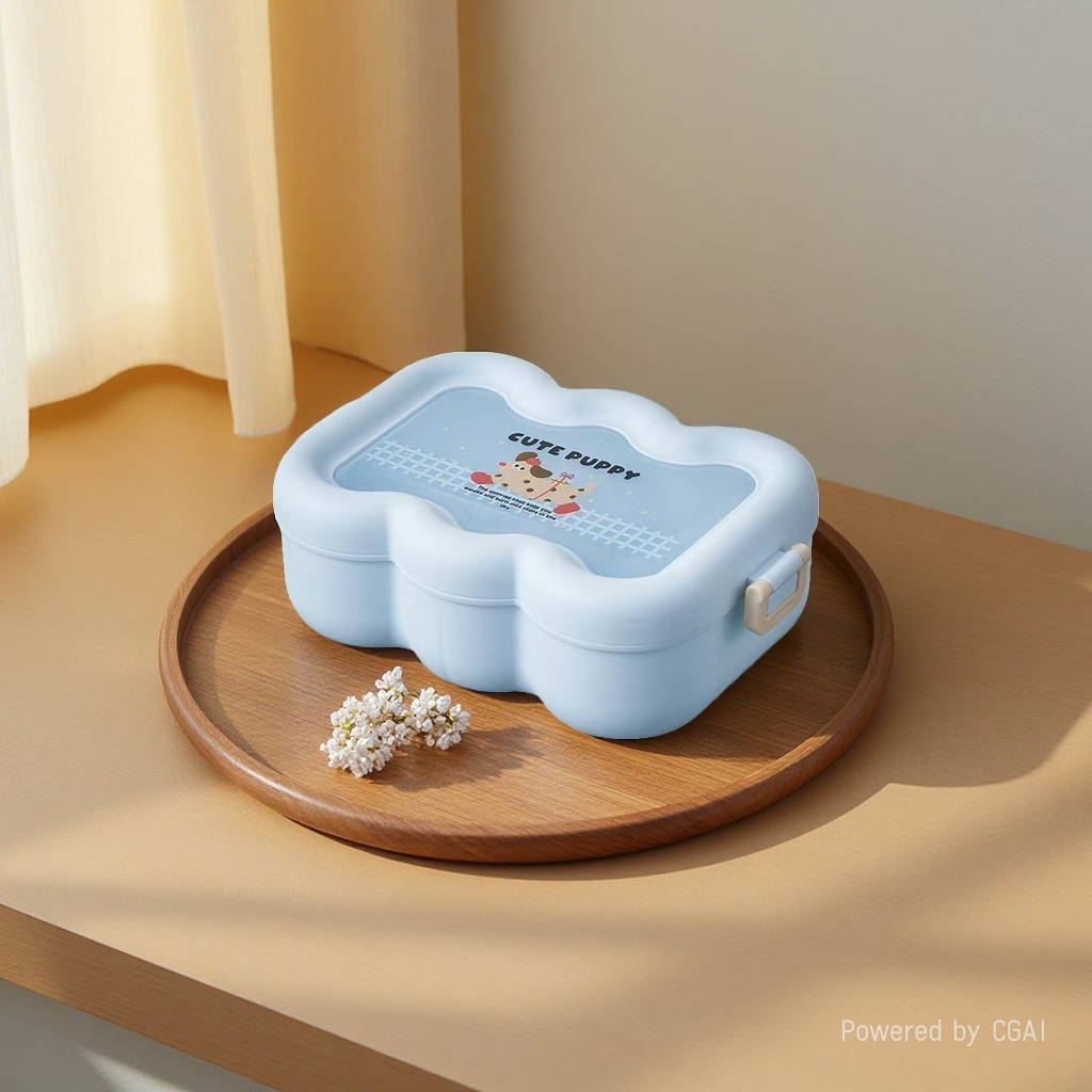 The Cloud lunch box is a portable and sealed lunch fruit bento box with a high appearance level. It is a cute and compartment-preserved lunch box for students to bring their own meals details Picture