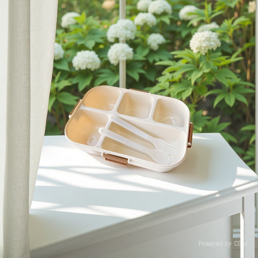 Large-capacity plastic lunch box, sealed and insulated, children's lunch box, student and office worker compartments lunch box Application Scenario