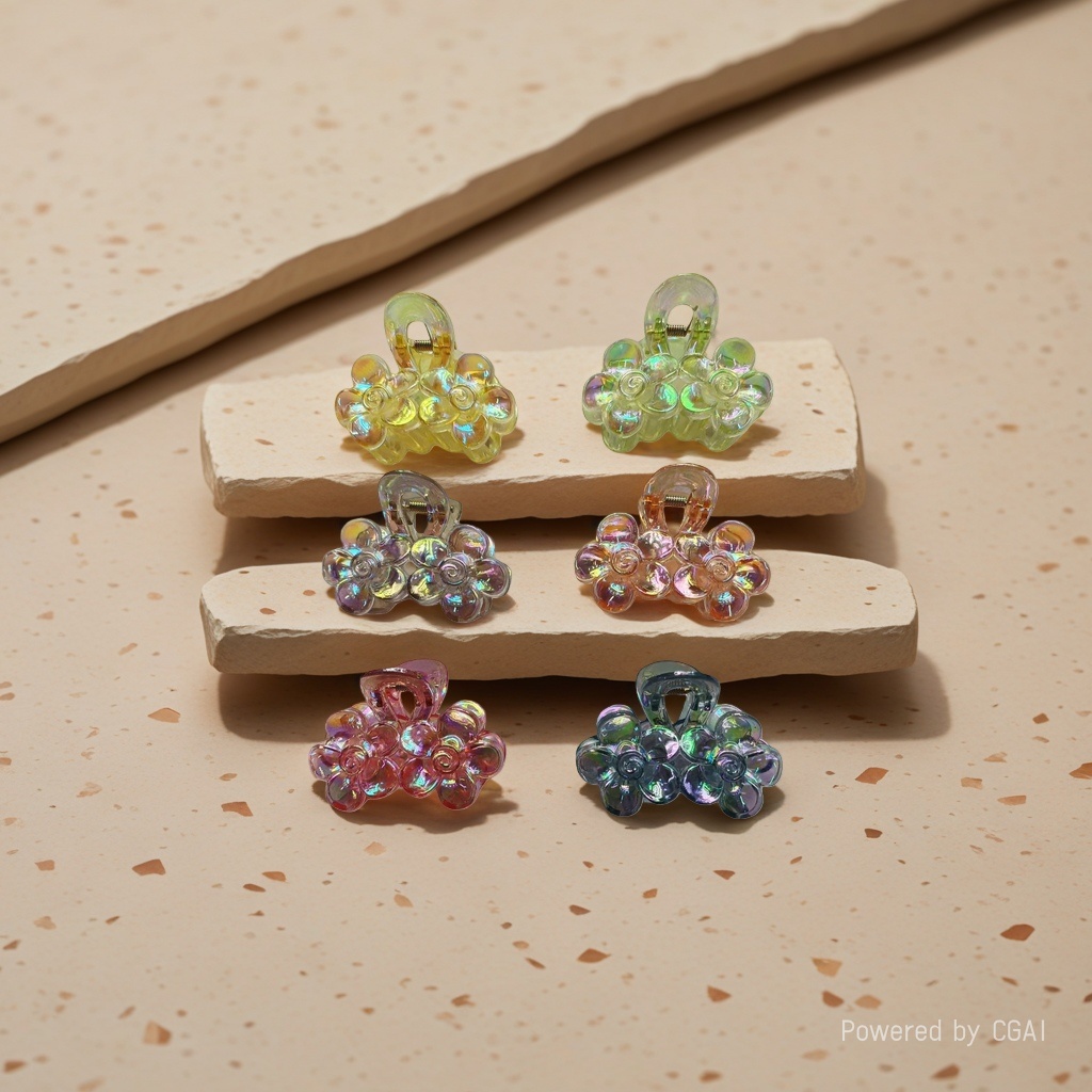 Colorful flower-shaped grab clips, banana clips, shark clips, hair clips Specification image