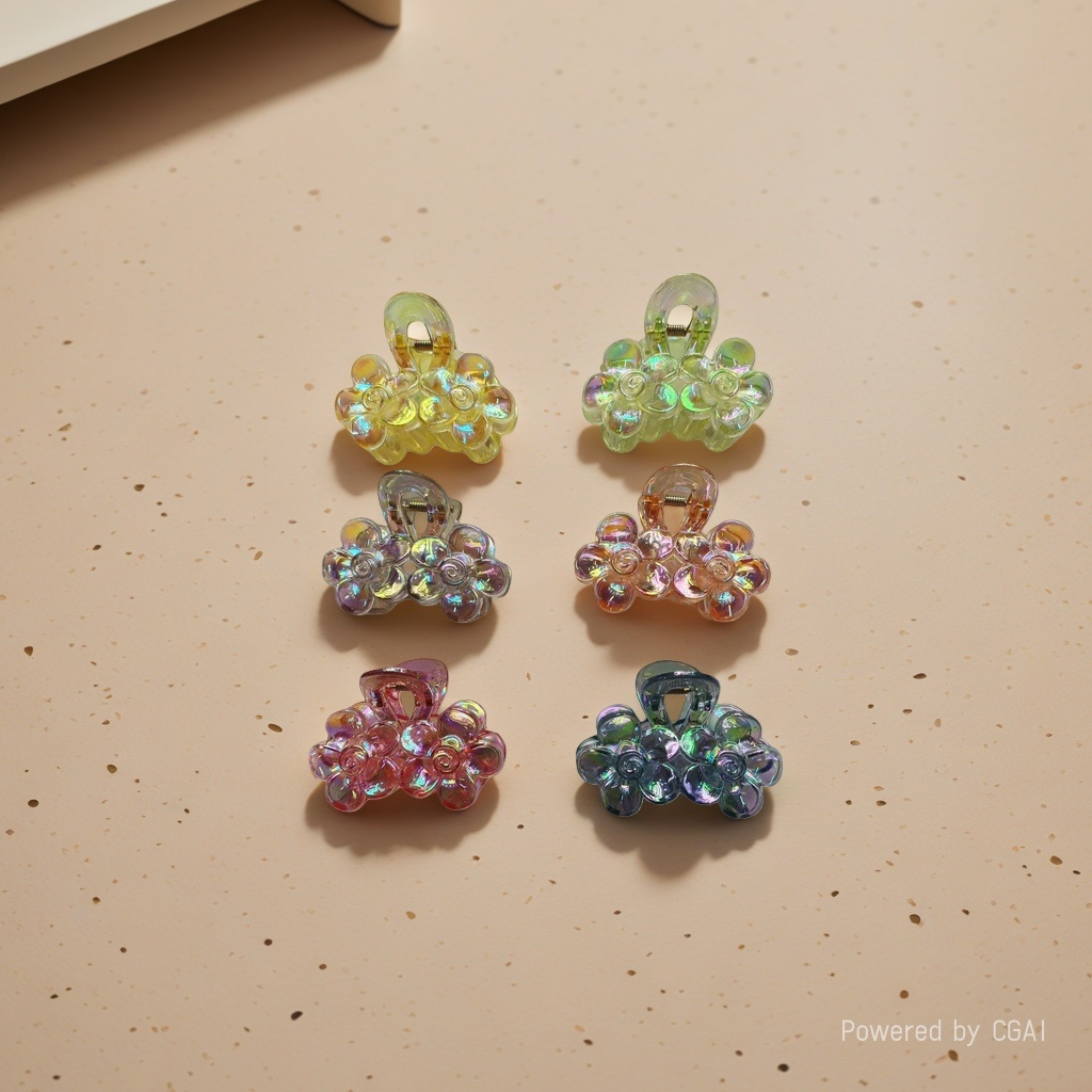 Colorful flower-shaped grab clips, banana clips, shark clips, hair clips details Picture