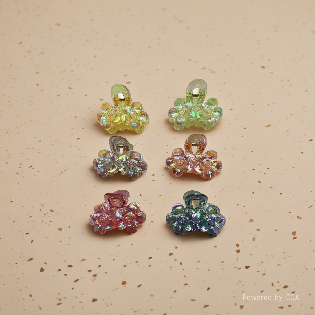 Colorful flower-shaped grab clips, banana clips, shark clips, hair clips
