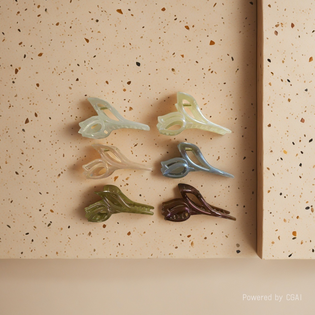 A large metal shark clip, banana grab clip and hairpin, a smooth and anti-slip hair styling wonder