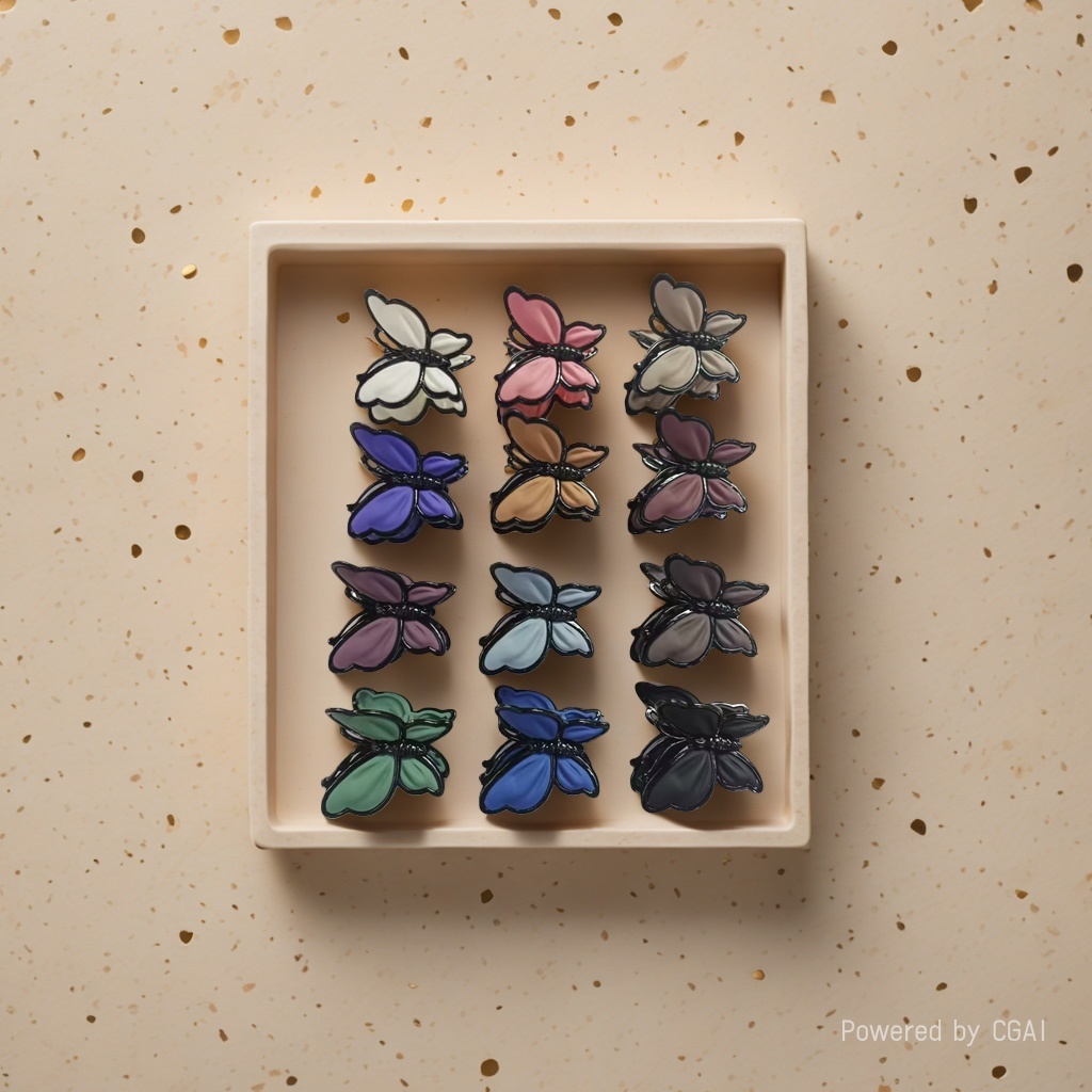 Colorful butterfly children's hairpins, hair clips, hair bands, and drills details Picture