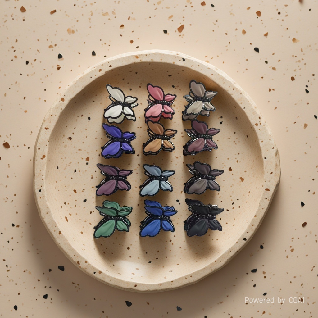 Colorful butterfly children's hairpins, hair clips, hair bands, and drills Specification image