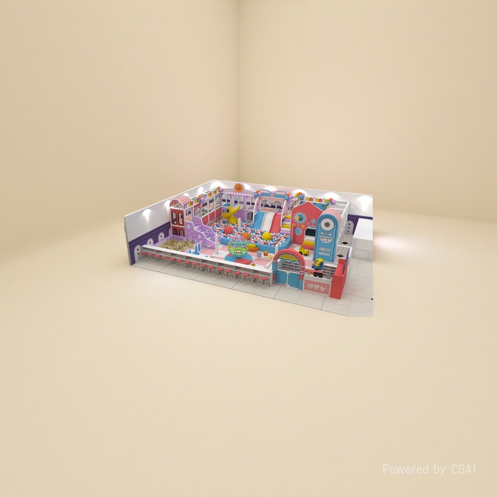 Children's indoor climbing game house, ball pool with rock climbing point, baby enclosure playground Application Scenario