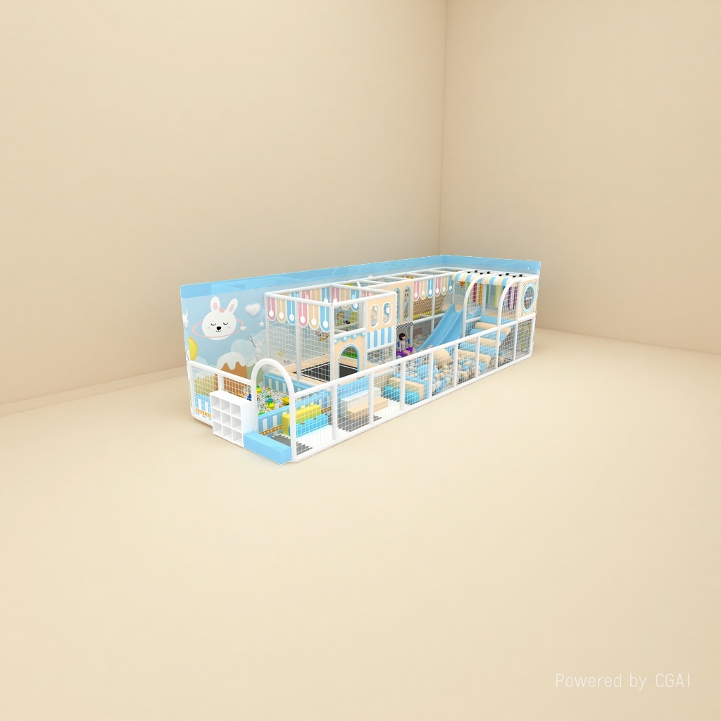 Naughty castle children's amusement facilities, indoor amusement park, large combination toys details Picture