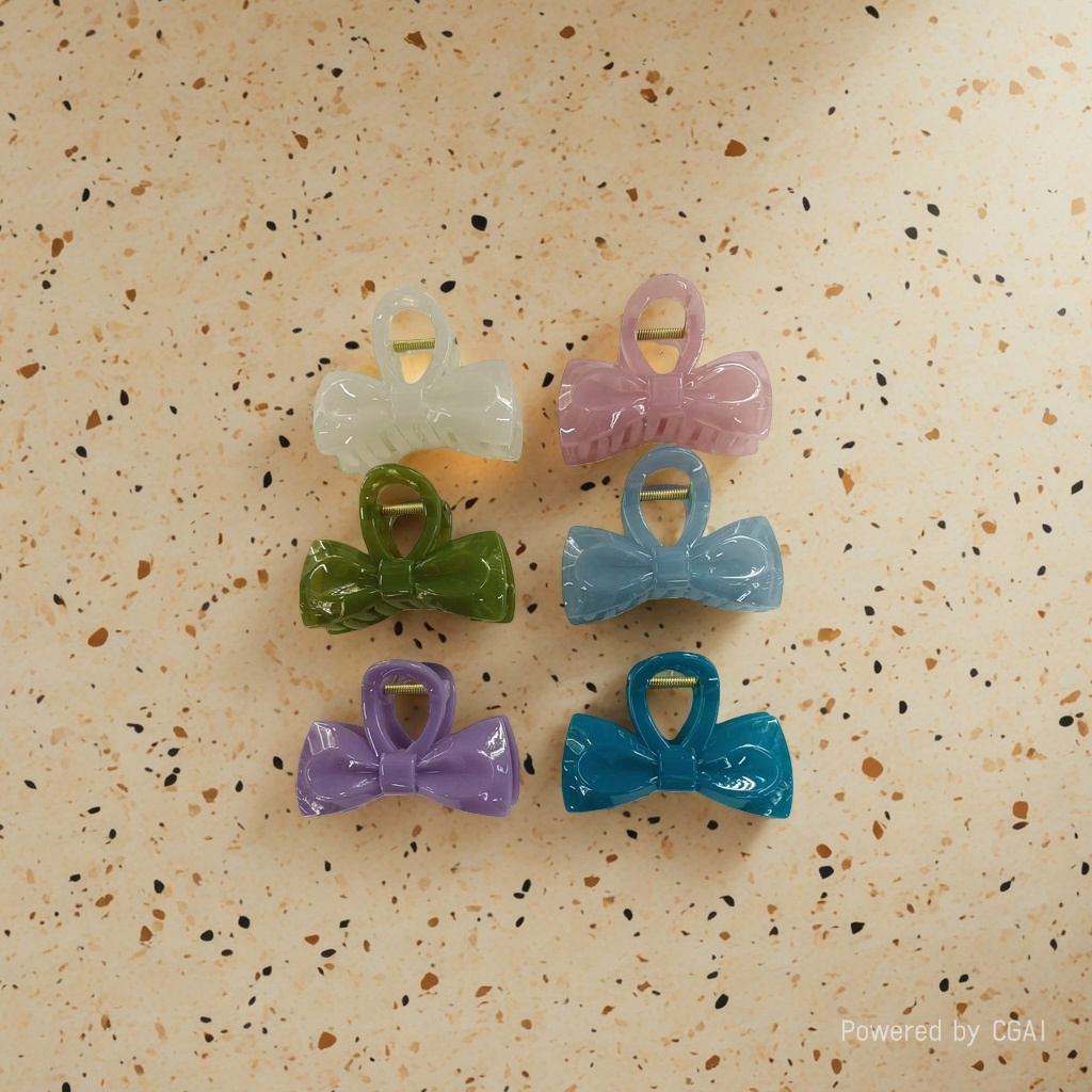 Acrylic semi-transparent colored hairpin shark clip