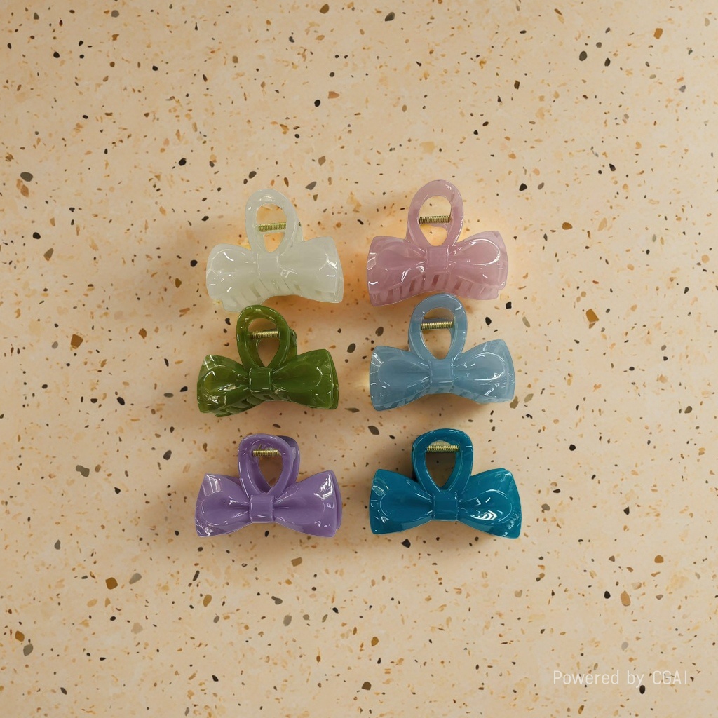 Acrylic semi-transparent colored hairpin shark clip details Picture