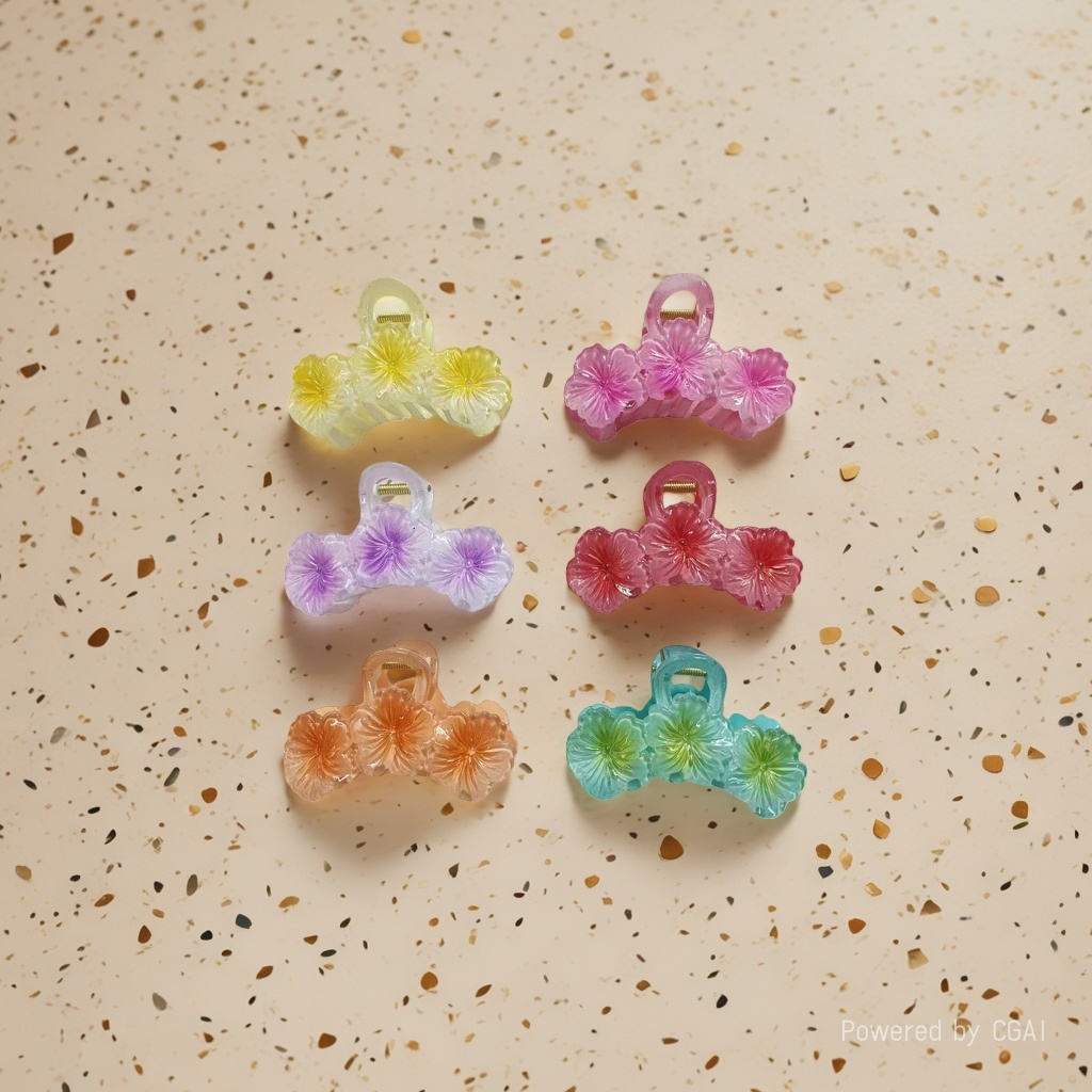 Colorful flower-shaped hair clips, grab clips, banana clips, shark clips, hair clips