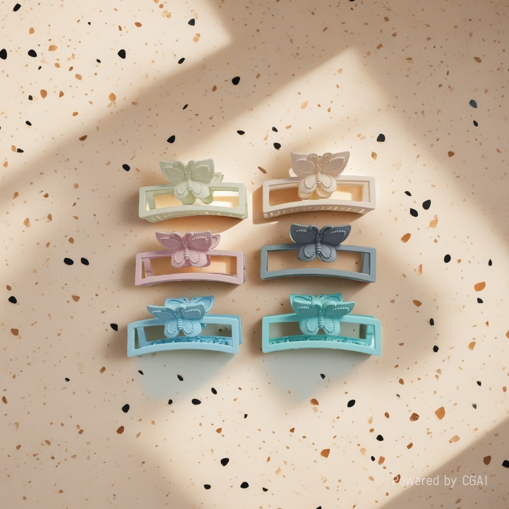 The large banana shark clip is a smooth and anti-slip hairpin with a metallic texture. It's a perfect tool for making up your hair details Picture