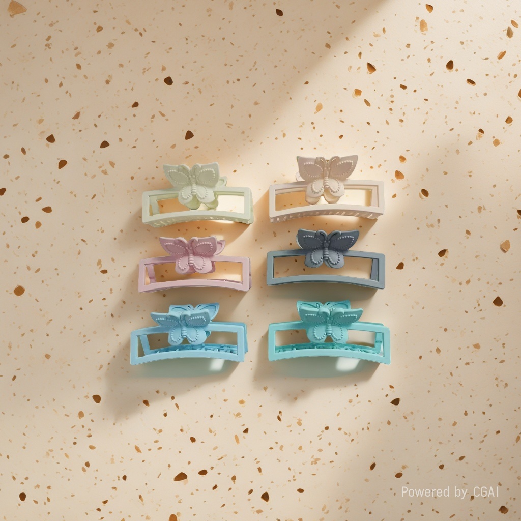 The large banana shark clip is a smooth and anti-slip hairpin with a metallic texture. It's a perfect tool for making up your hair Specification image