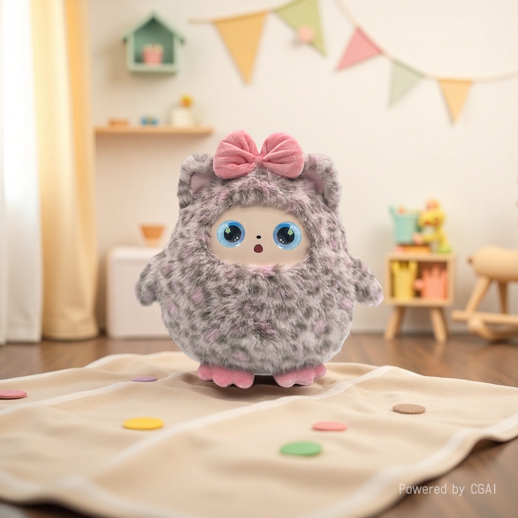 الدمى الناعمة التي تحتوي على قماش قطني منفوش مع دمية مصاحبة details Picture