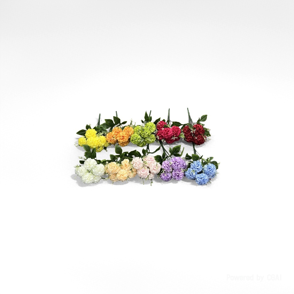 莫奈花园塑料仿真花灯七头发财菊101912212