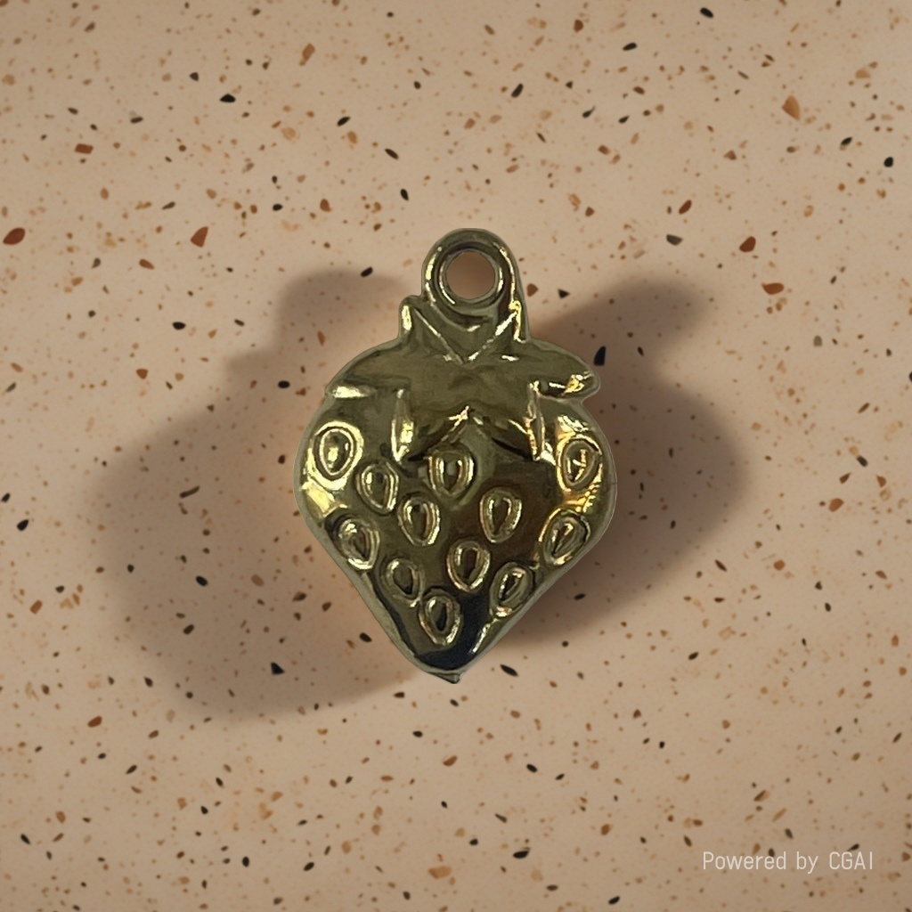 Golden strawberry stainless steel gold-plated jewelry accessory pendant for ladies details Picture