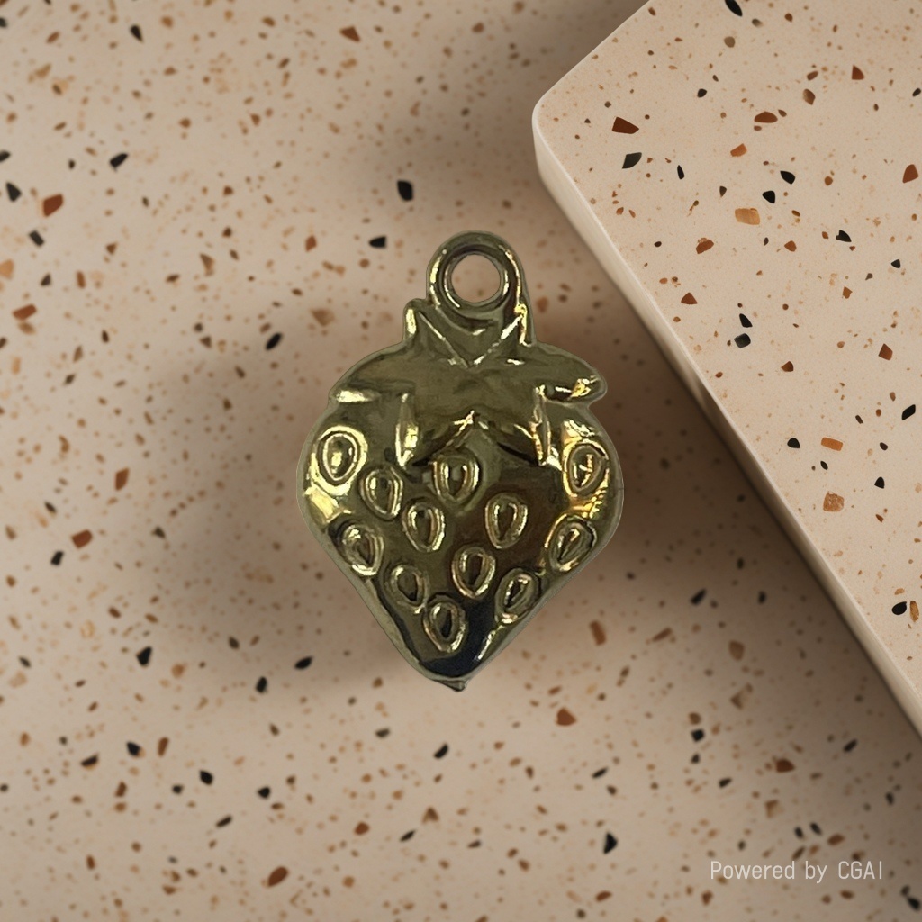 Golden strawberry stainless steel gold-plated jewelry accessory pendant for ladies
