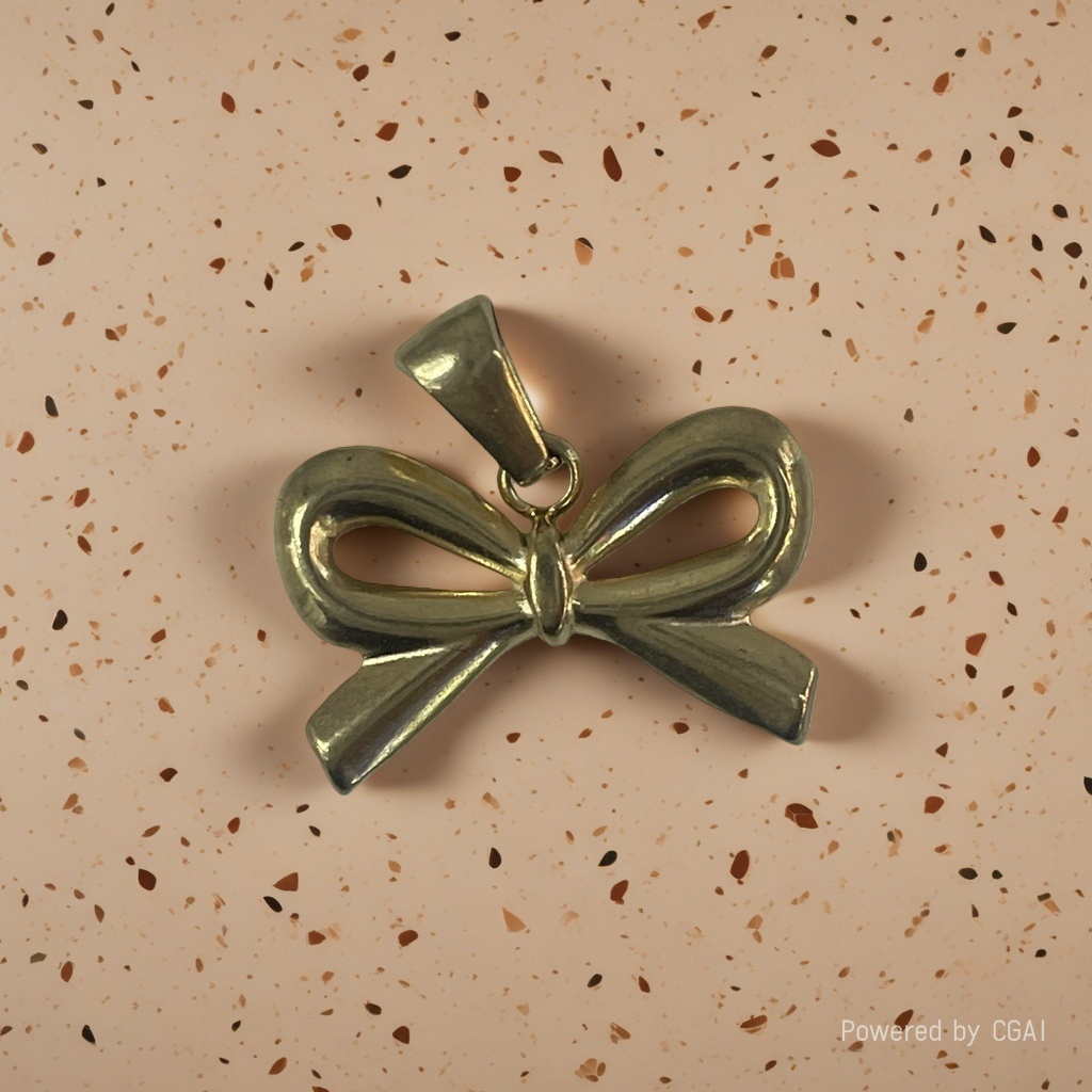 Stainless steel gold bow pendant necklace for women's jewelry accessories Application Scenario