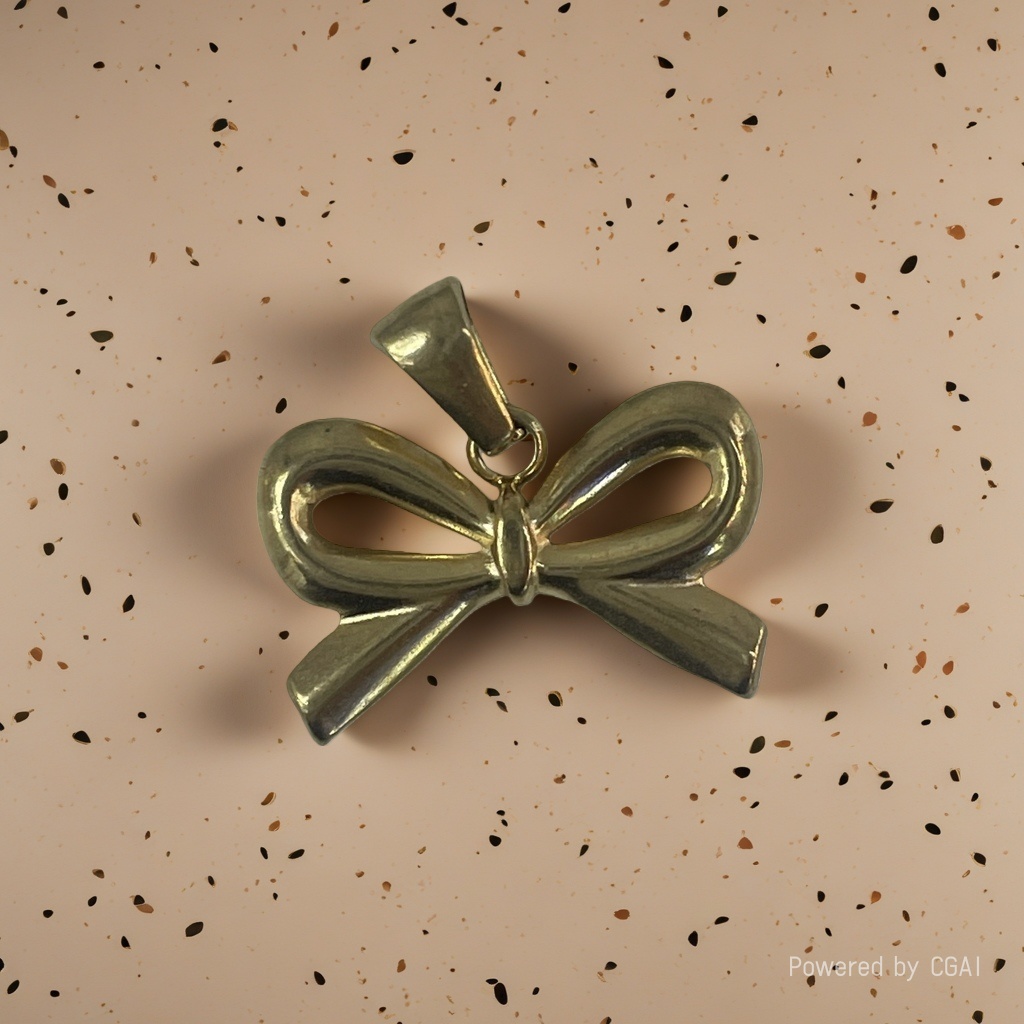 Stainless steel gold bow pendant necklace for women's jewelry accessories details Picture