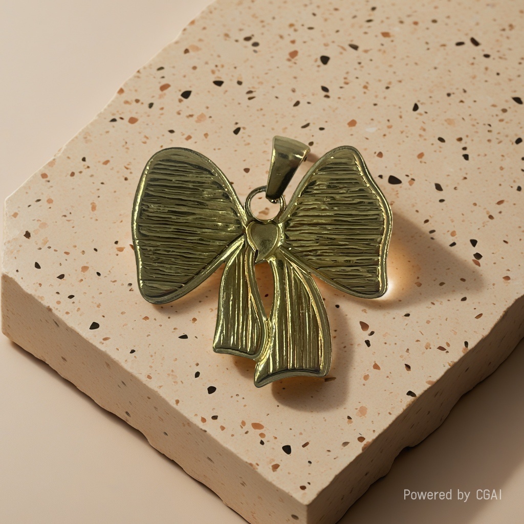 Stainless steel butterfly-shaped gold-plated pendant accessory details Picture
