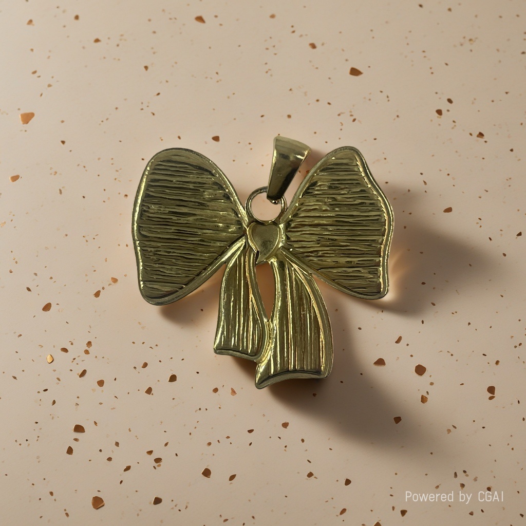 Stainless steel butterfly-shaped gold-plated pendant accessory