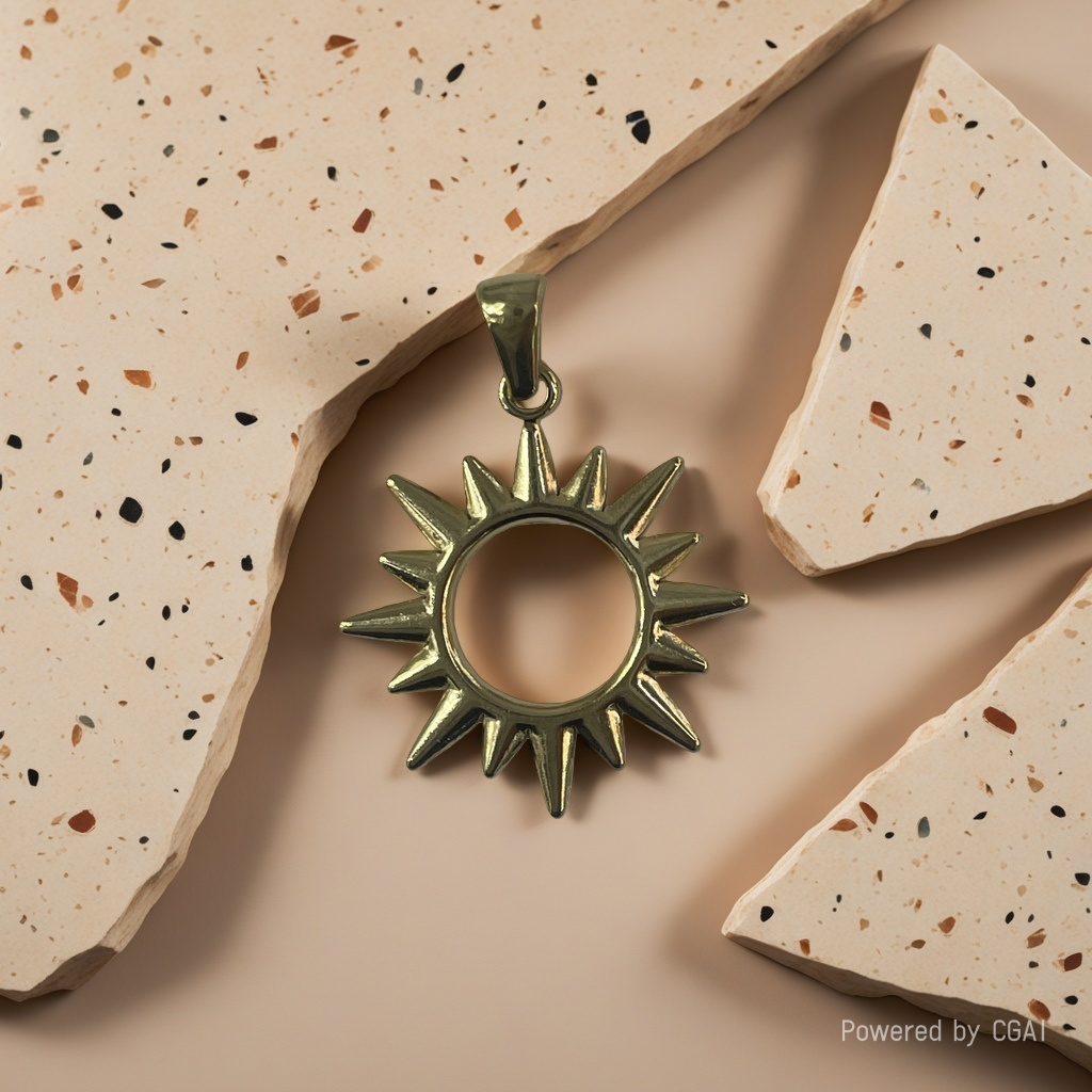 Cross-border new three-dimensional stainless steel pendant accessory, Sun Heart accessory Application Scenario