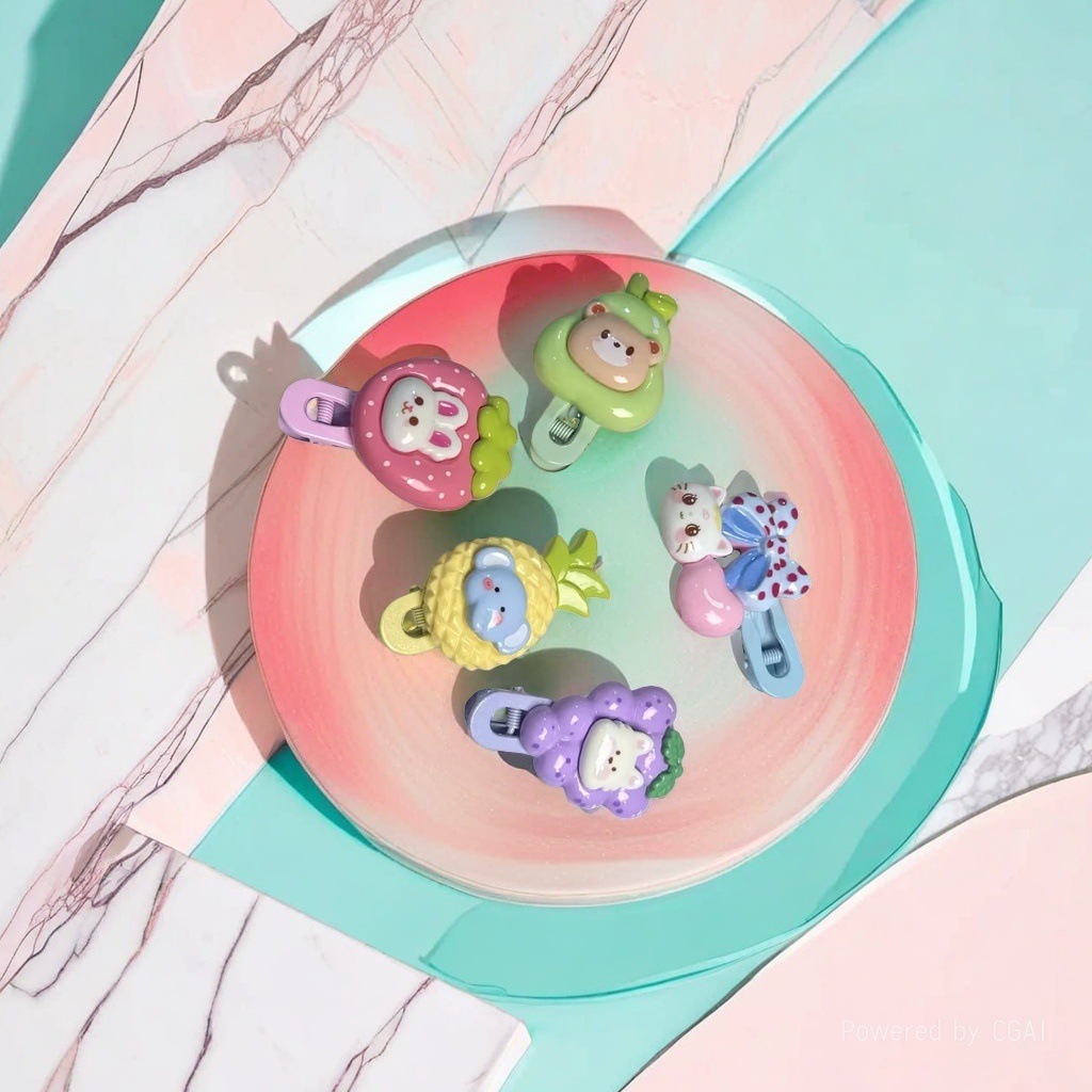 Dopamine colorful SpongeBob SquarePants Cute Hairpin, Female bangs cartoon hairpin, exquisite side clip 103631247