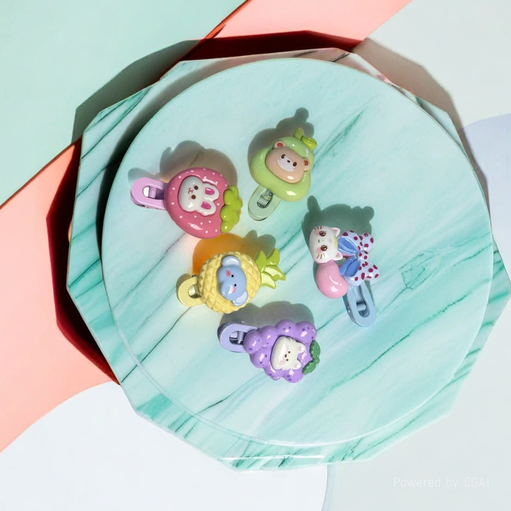 Dopamine colorful SpongeBob SquarePants Cute Hairpin, Female bangs cartoon hairpin, exquisite side clip 103631247 Application Scenario