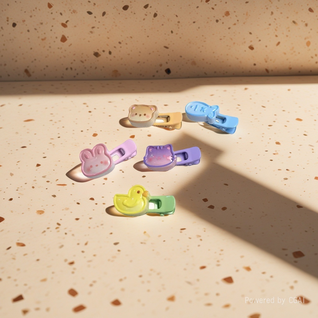 Cute animal-shaped banana clips, shark clips, hairpins, and grab clips details Picture