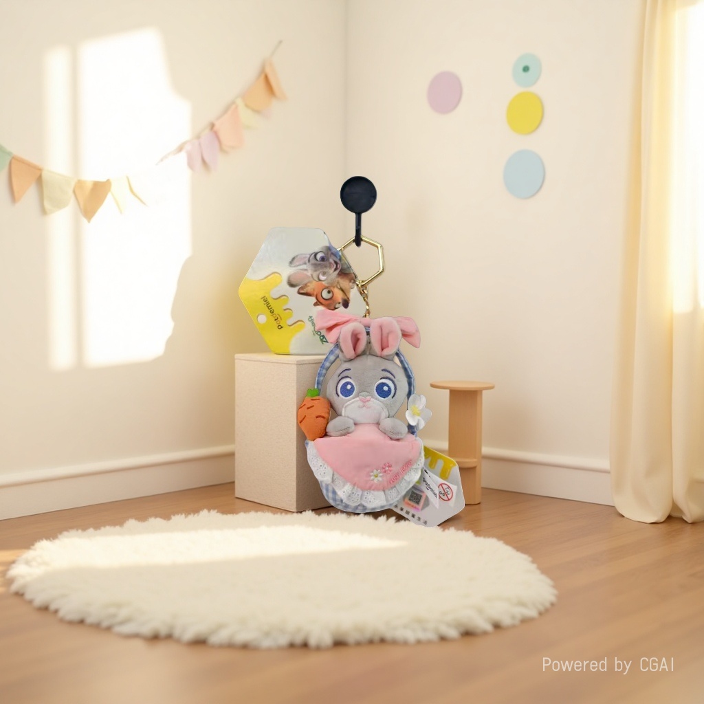 Little rabbit plush pendant, doll, keychain, car backpack decoration details Picture